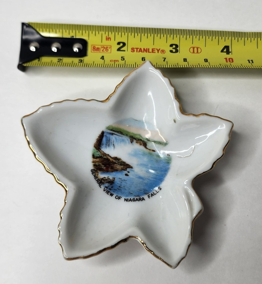 Vintage Niagara Falls Souvenir Leaf Dish – General View – Made in Japan [READ]