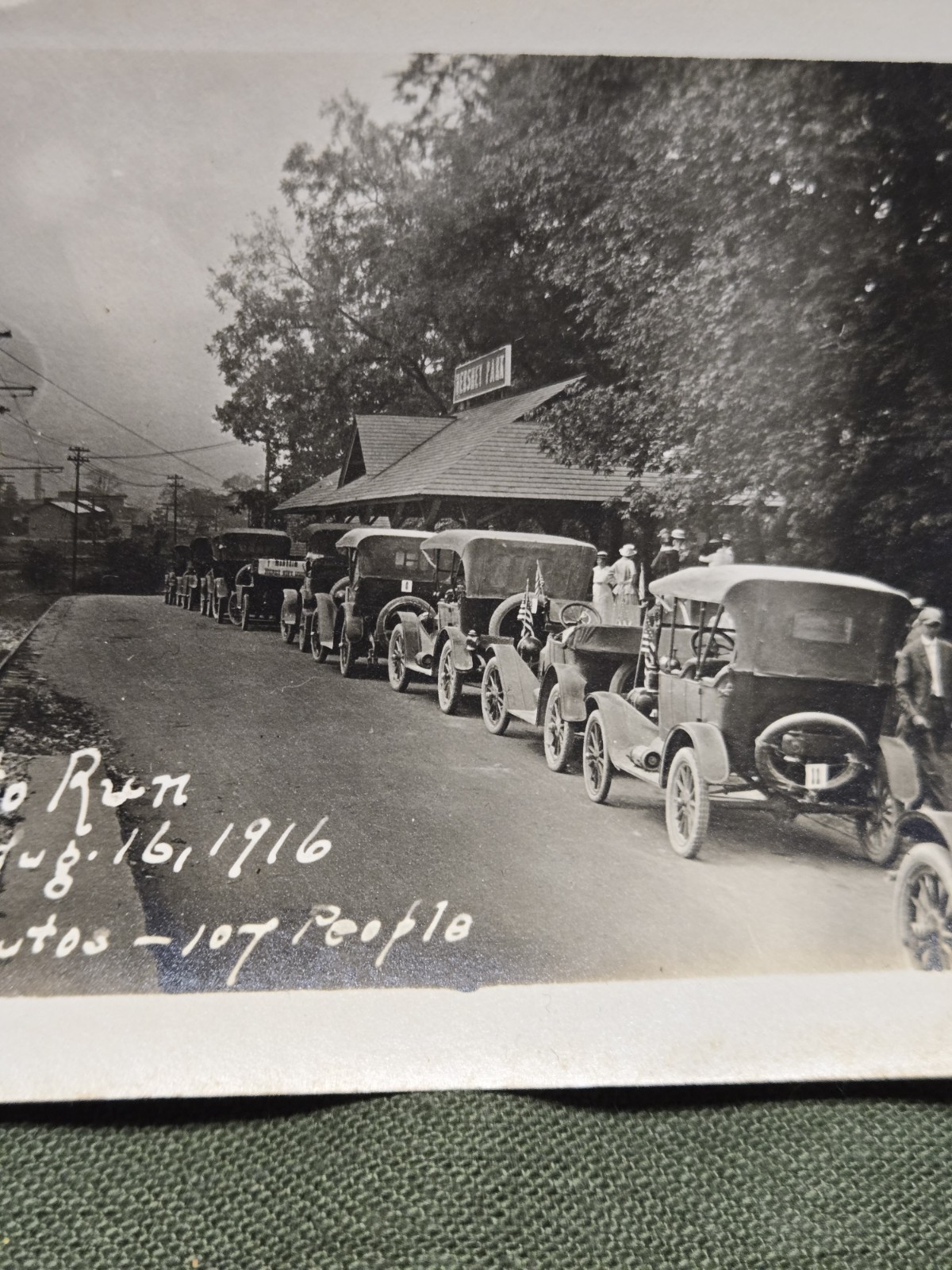 3 Old Vintage 1916 Manheim PA Business Man League Auto Run Photograph Car Photo