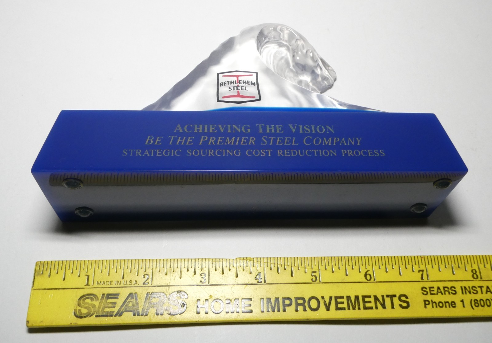 Bethlehem Steel Paper Weight Employee Award Achieving The Vision VTG Advertising
