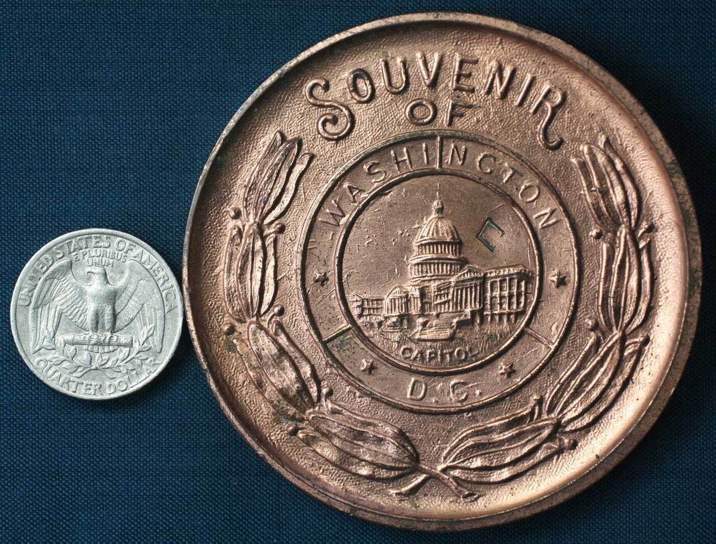 1924 Large Indian Head Cent U.S. Capitol Washington, D.C. Souvenir Medallion