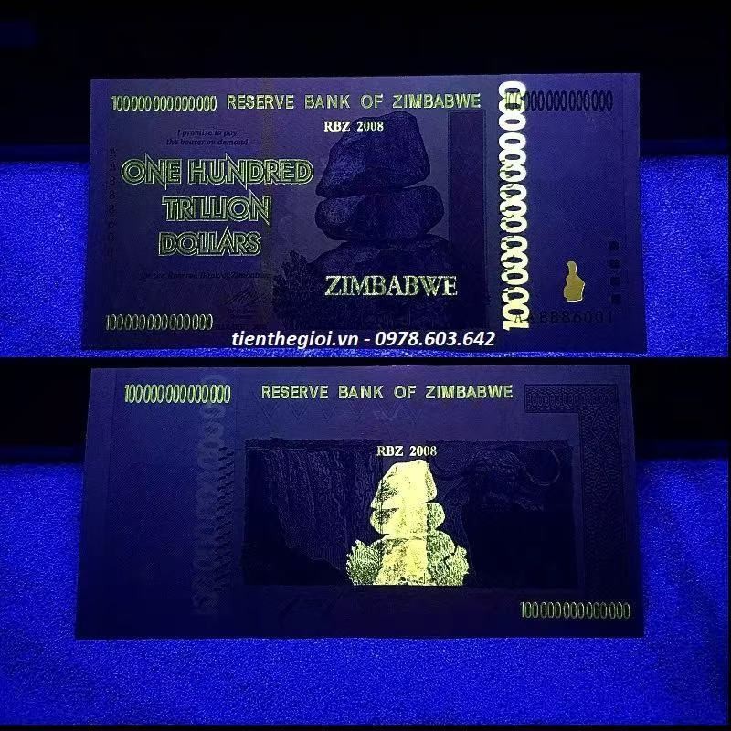 100PCS Full Bundle Zimbabwe 100 Trillion Dollars Banknote AA Collectibles Notes