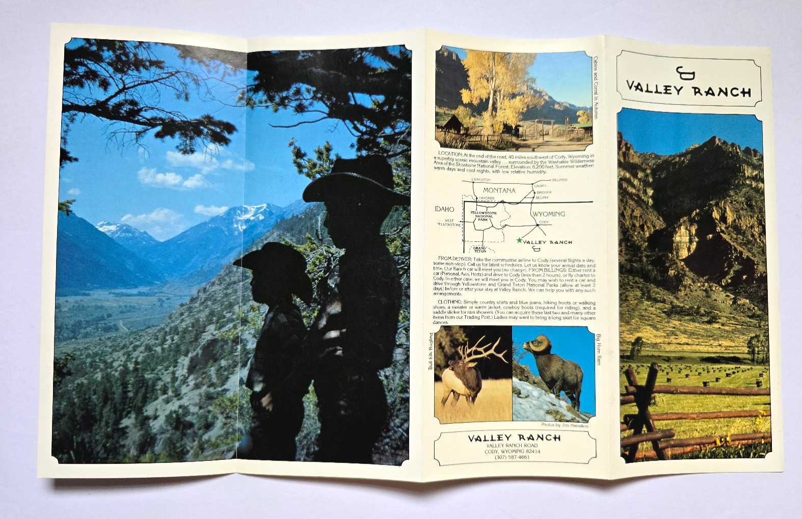 LOT of (4) VALLEY RANCH / Cody, Wyoming / Brochures, Pack Trip Booklet / Lazy JD