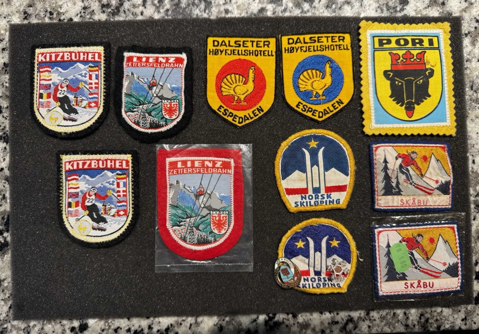 Vintage Ski Resort Patch Lot 1960s Kitzbuhel World Cup Skiing Tirol & Many More