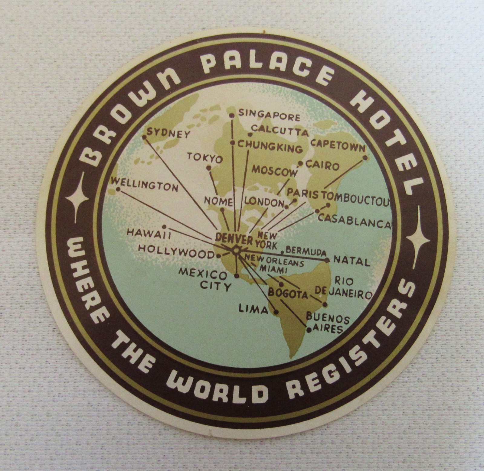 Brown Palace Hotel Denver Colorado Car Auto Window Souvenir Travel Decal Sticker