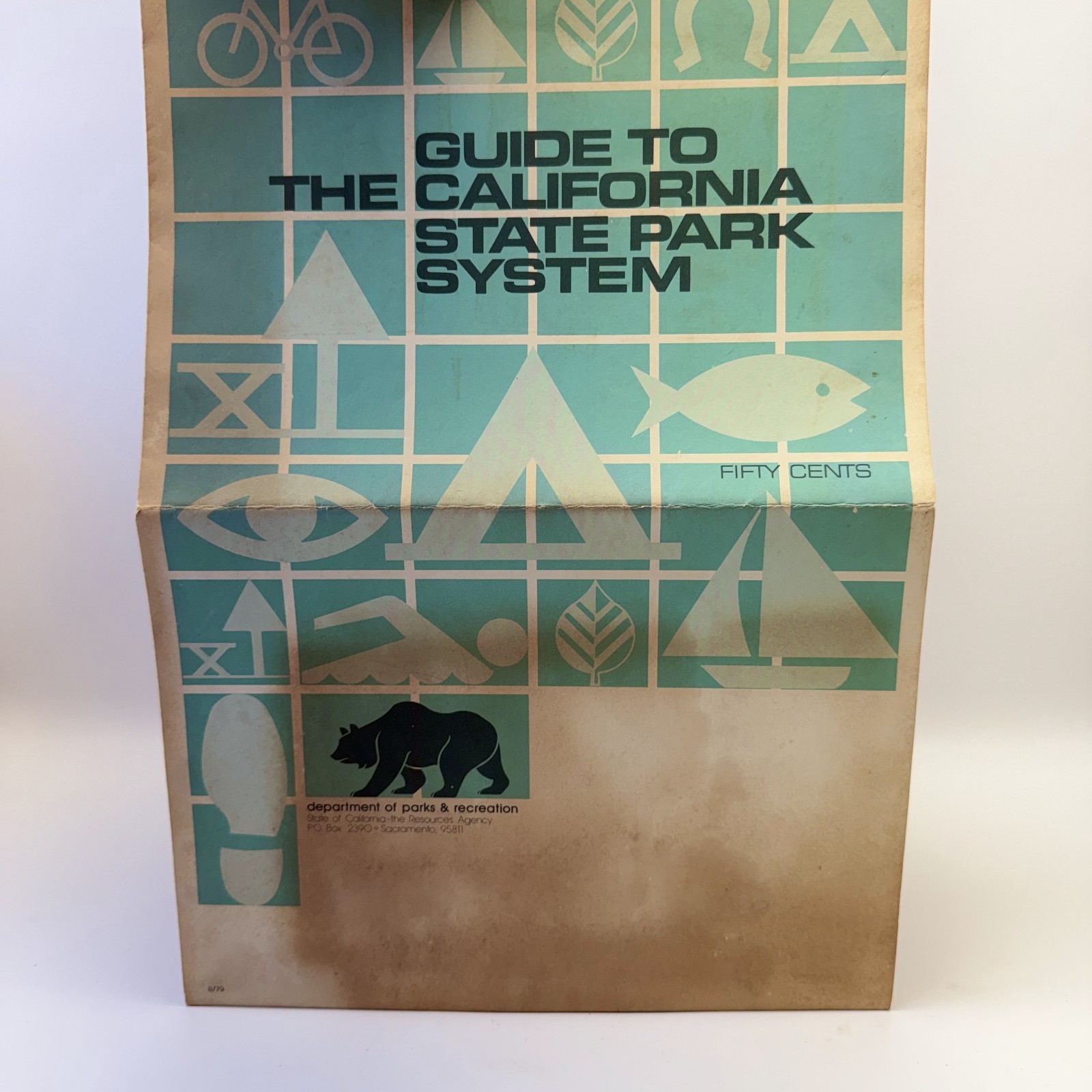 Vintage 1979 Guide to the California State Park System Large Fold Out Map Brochu