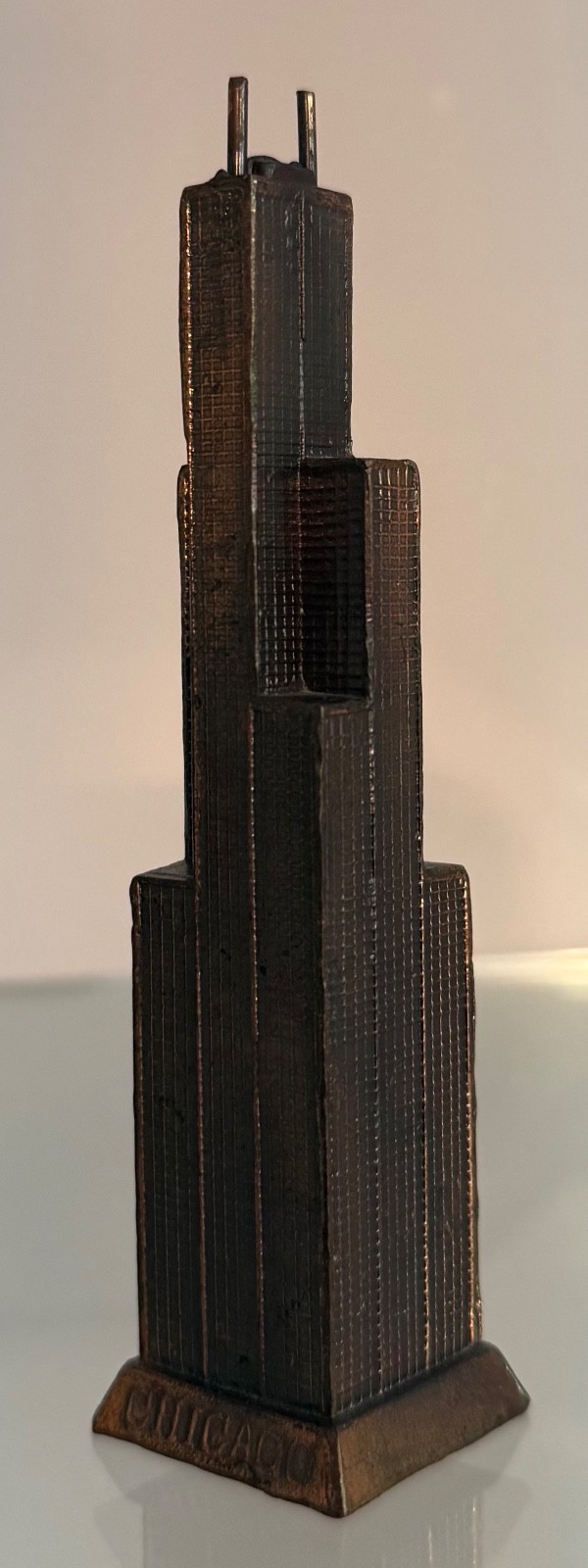 Chicago Sears Tower Miniature Metal Replica Souvenir Building