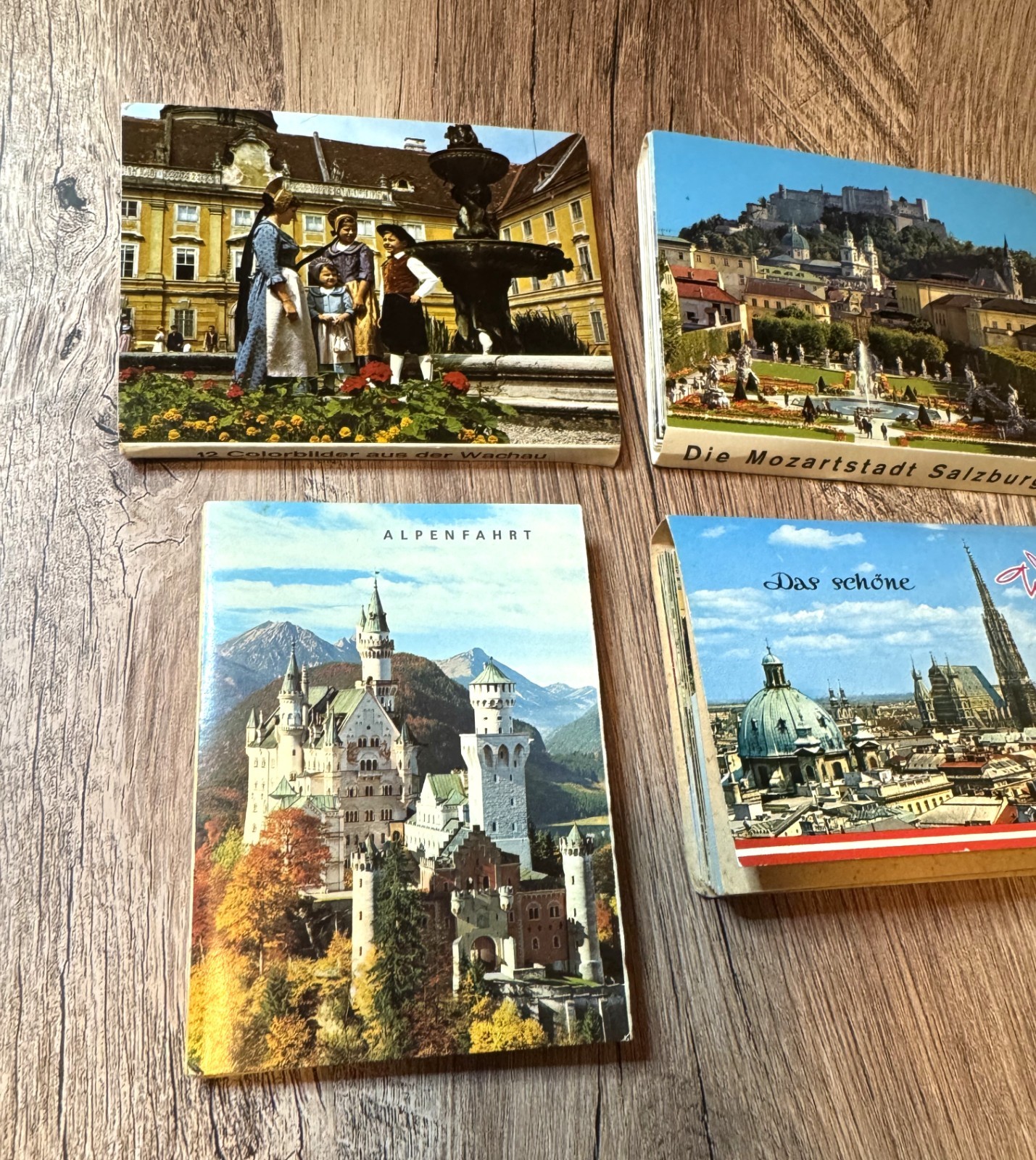 Lot of 4 Vintage Austria Photo Foldout Booklets in German- Travel Souvenirs