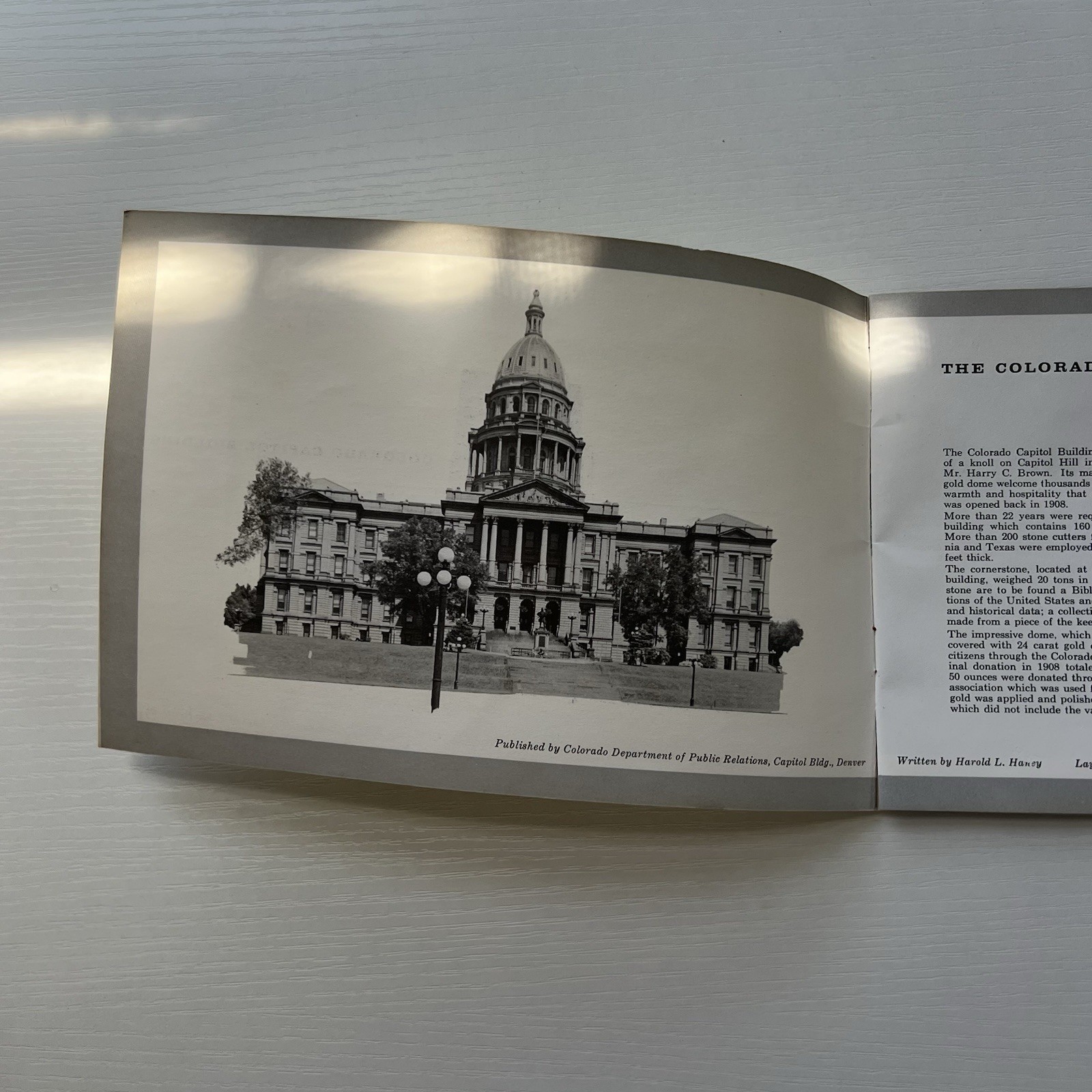 Vintage 1950s Colorado Capitol Building Denver History Booklet Mid Century