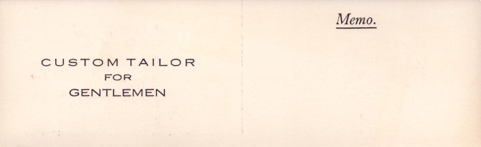 Vintage Henry Kuk Gent’s Tailor Business Card – Kowloon, Hong Kong