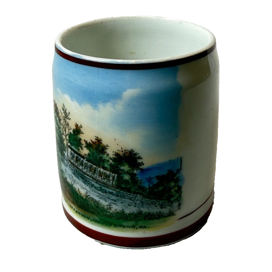 MT JEFFERSON – MAUCH CHUNK PA Pennsylvania Antique Souvenir TRINKET MUG