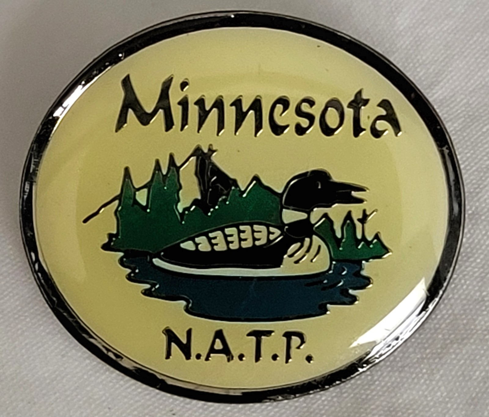 Minnesota N.A.T.P. Oval Hat Lapel Pin 1″ Wide Duck Nature #109