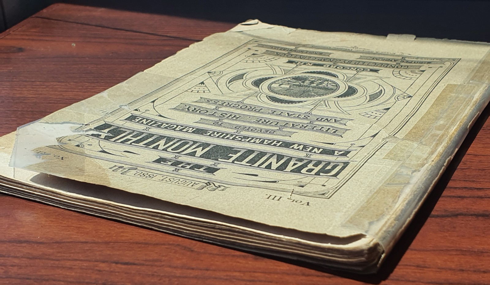 Original August 1880 Granite Monthly New Hampshire Vol III No. 11 w/Fold-Out Map