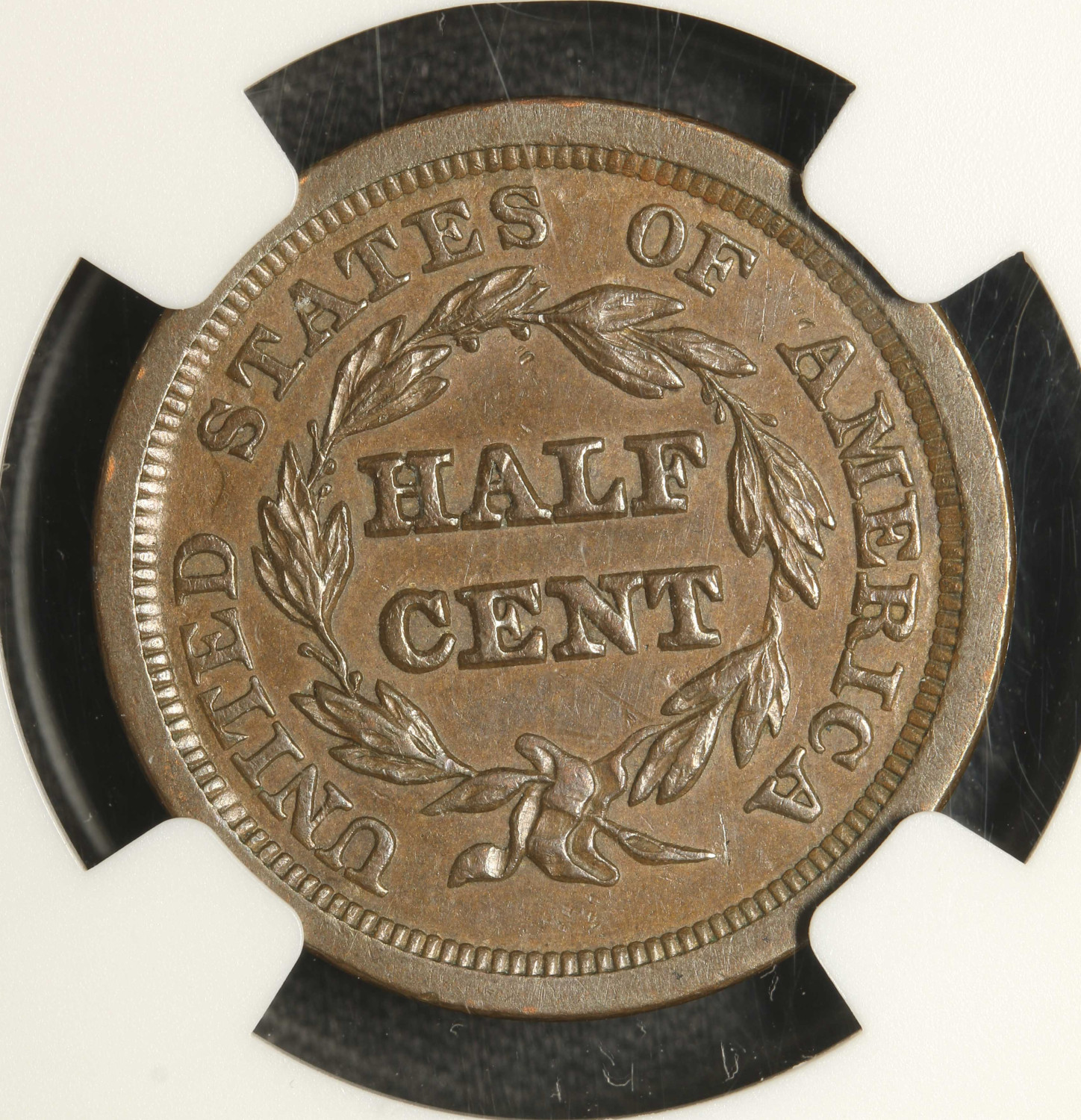 1850 Half Cent, Braided Hair, Rare Choice XF Better Date,