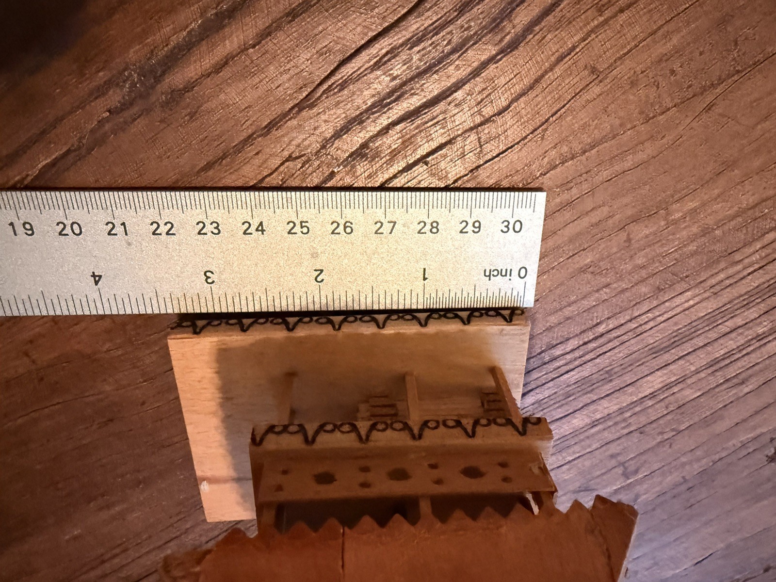 Romanian Wooden House Souvenir 1970s