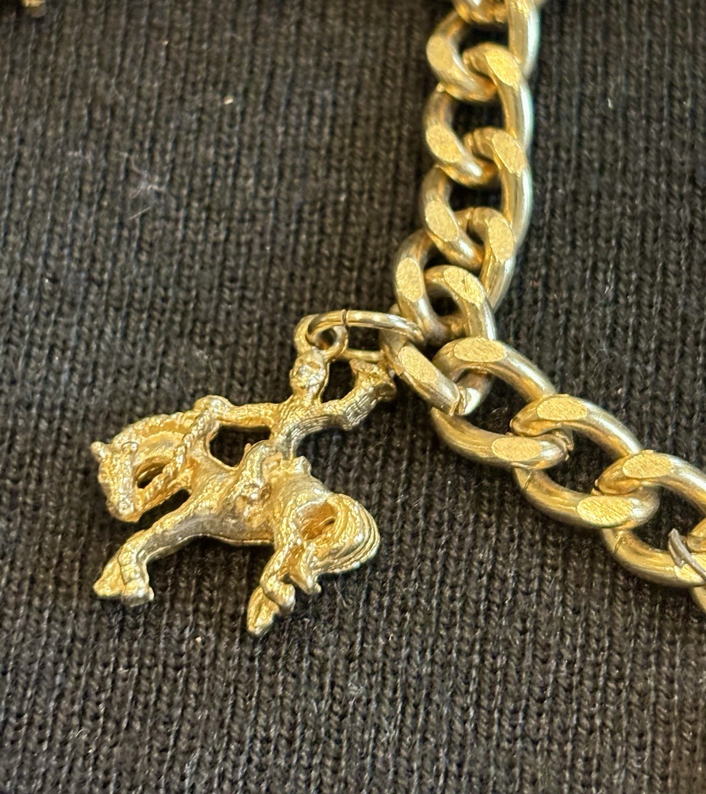 Vintage Colorado Souvenir Charm Bracelet Gold Tone