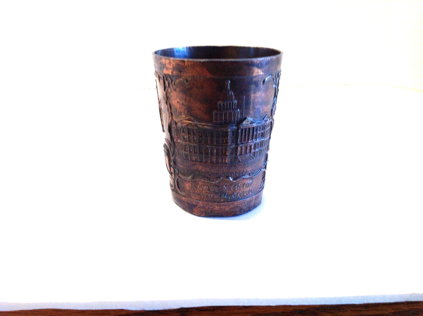 Antique Copper Souvenir Cup Denver CO Made in Japan