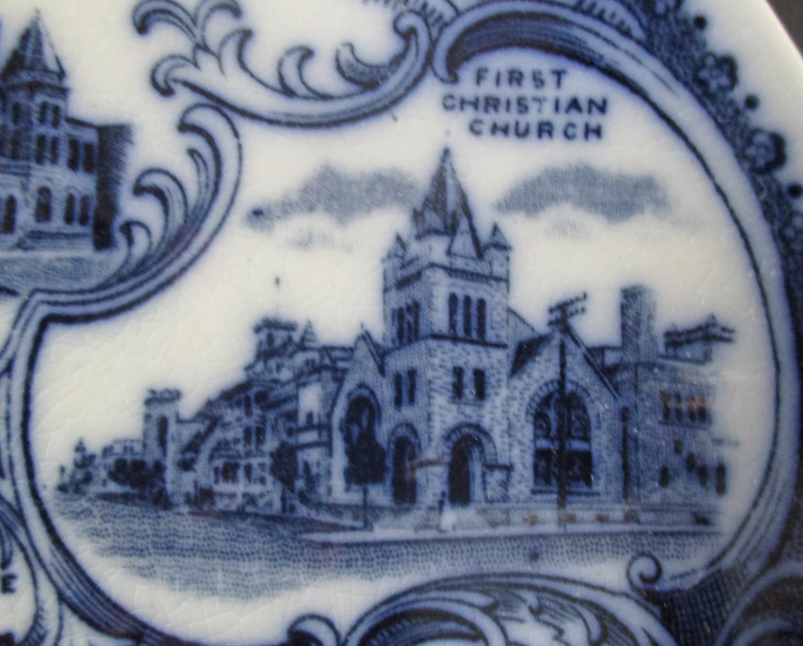 Early 20th Century Souvenir Multi Scene Plate Jacksonville Florida