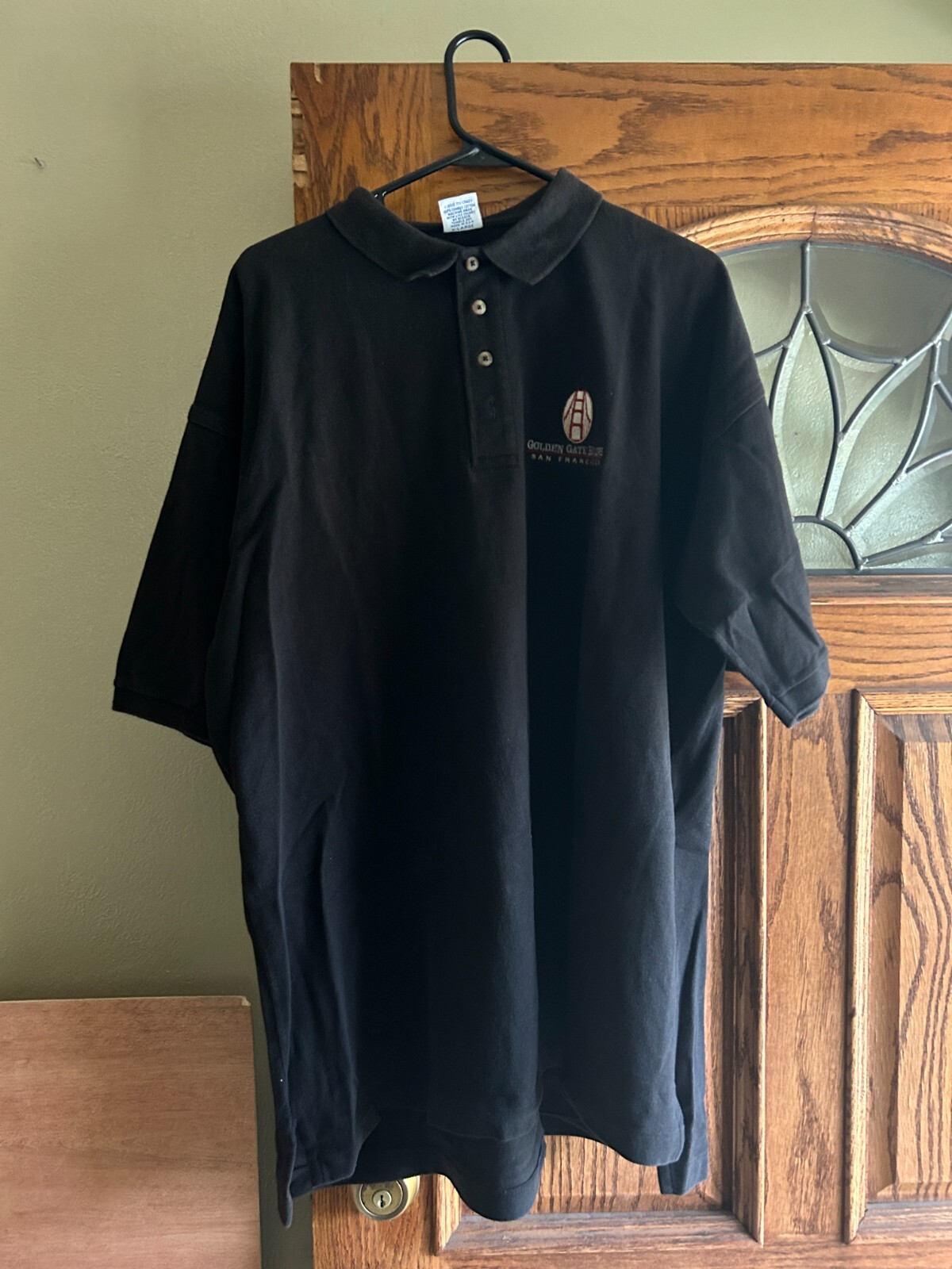 Golden Gate Bridge Black Polo Men’s XL San Francisco Crazy Shirts Hawaii USA