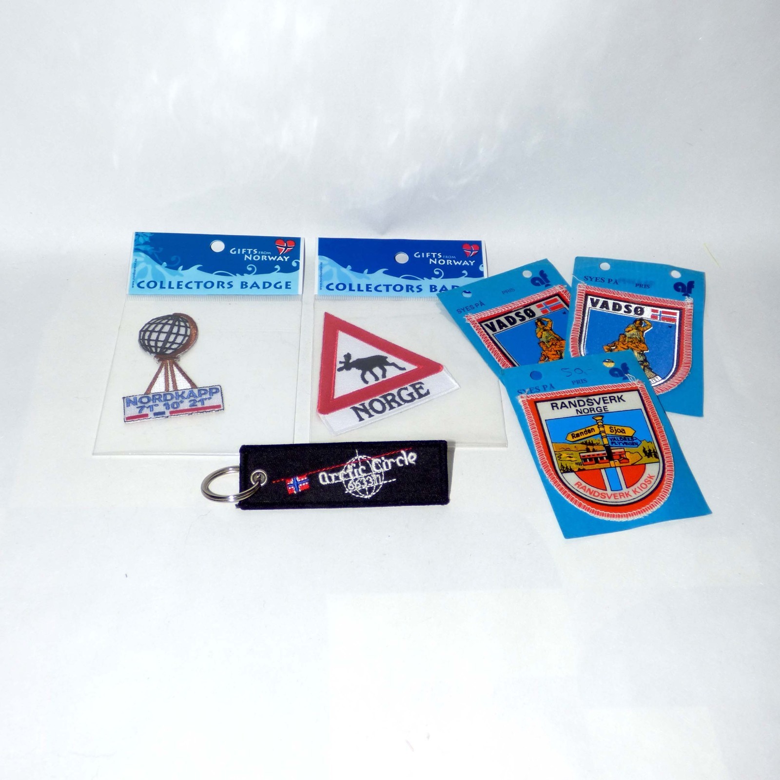 Vintage Norway Travel Patches Lot North Cape Arctic Circle Vadso Randsverk