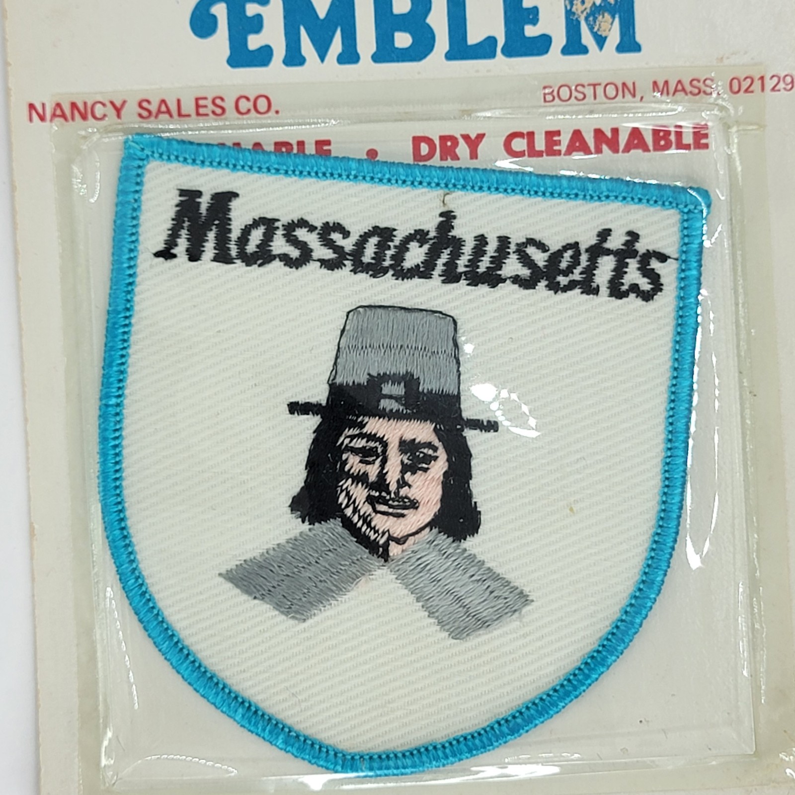 1970s Massachusetts Pilgrim vintage souvenir patch Nanco Emblem New embroidered