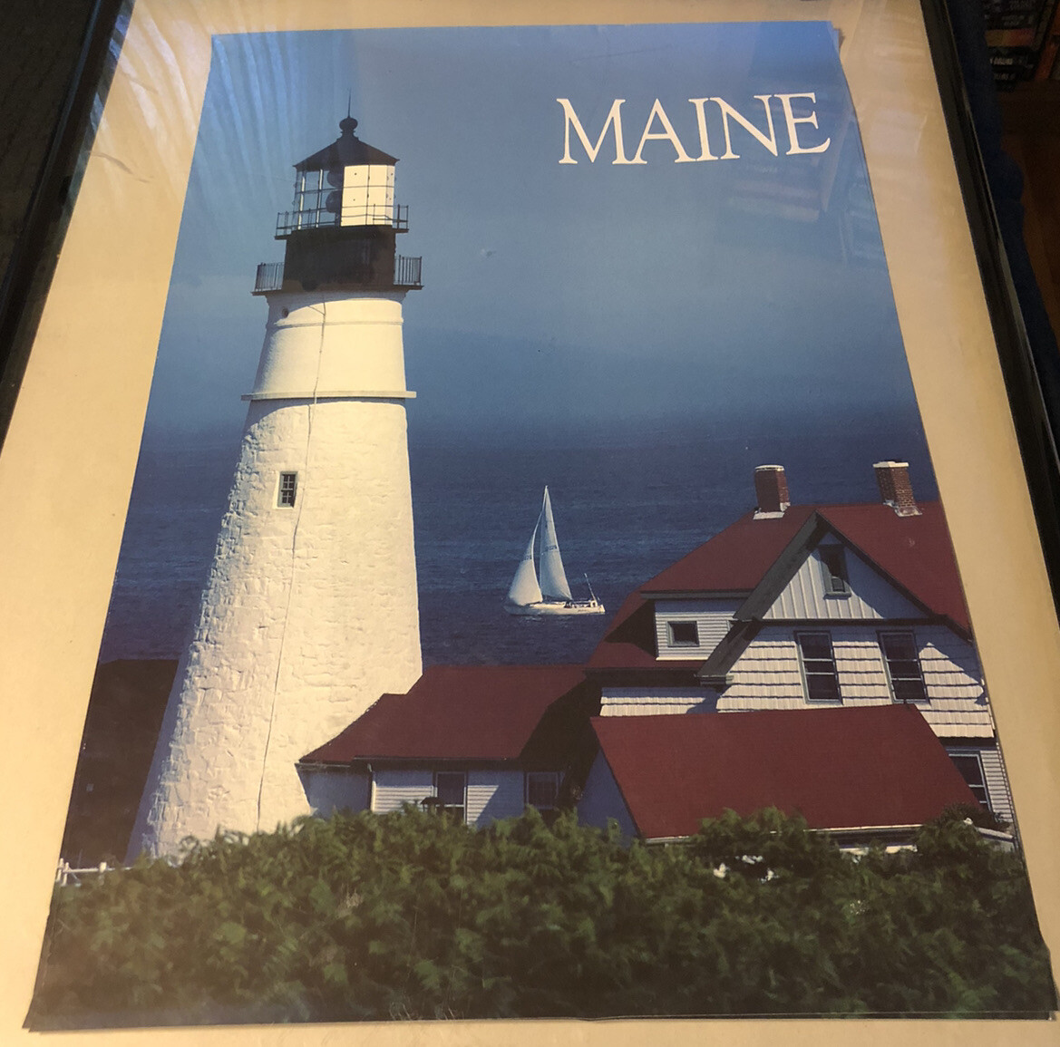 Maine Lighthouse United States Retro Travel Home Wall Decor Art Poster 20 X 30