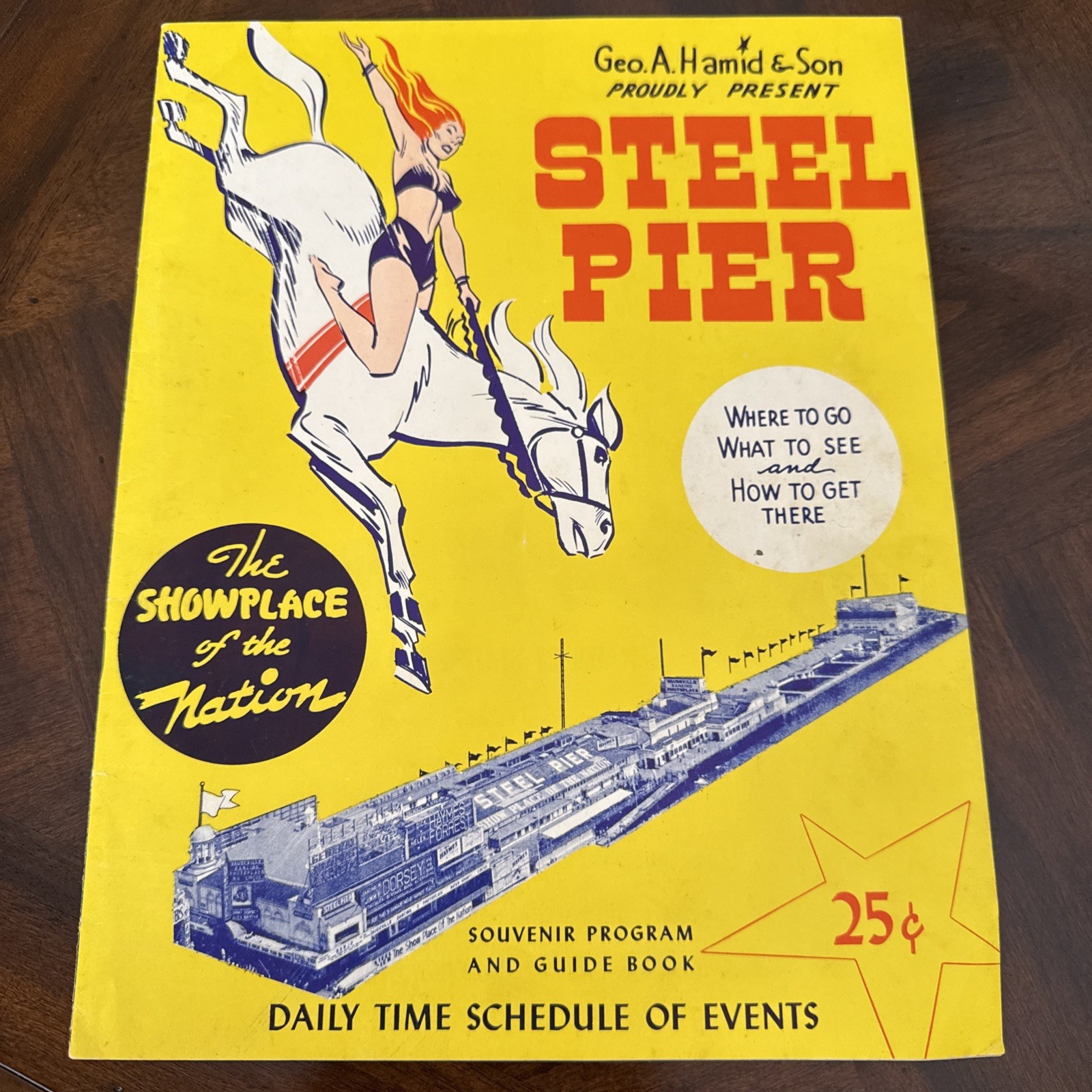 Vintage 1953 Steel Pier Atlantic City New Jersey Souvenir Program Guide Book