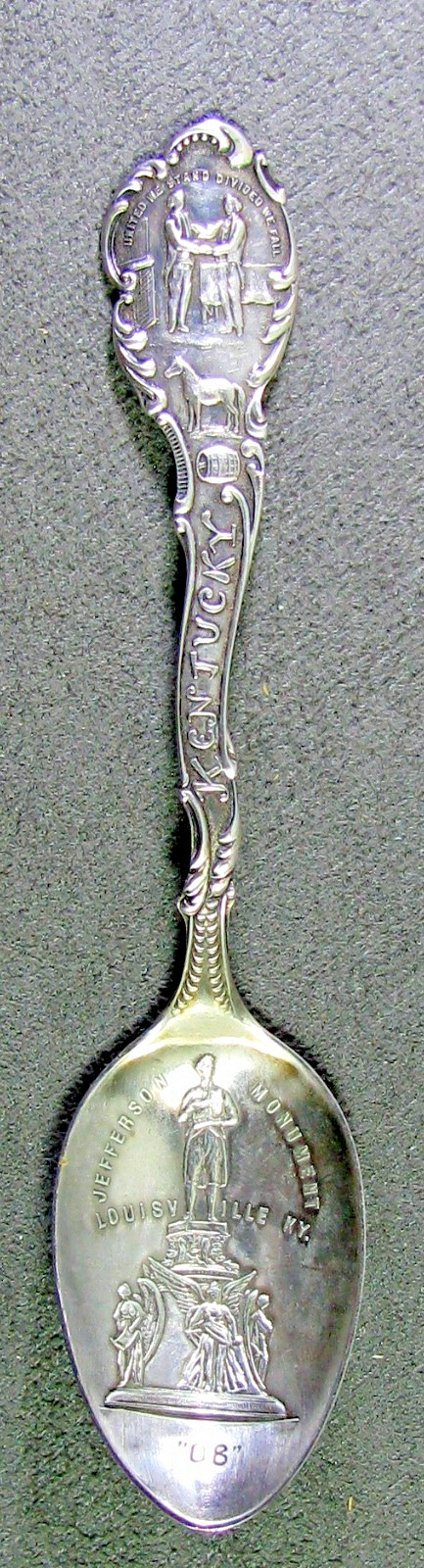 Excellent Jefferson Memorial Sterling Silver Louisville Kentucky Souvenir Spoon