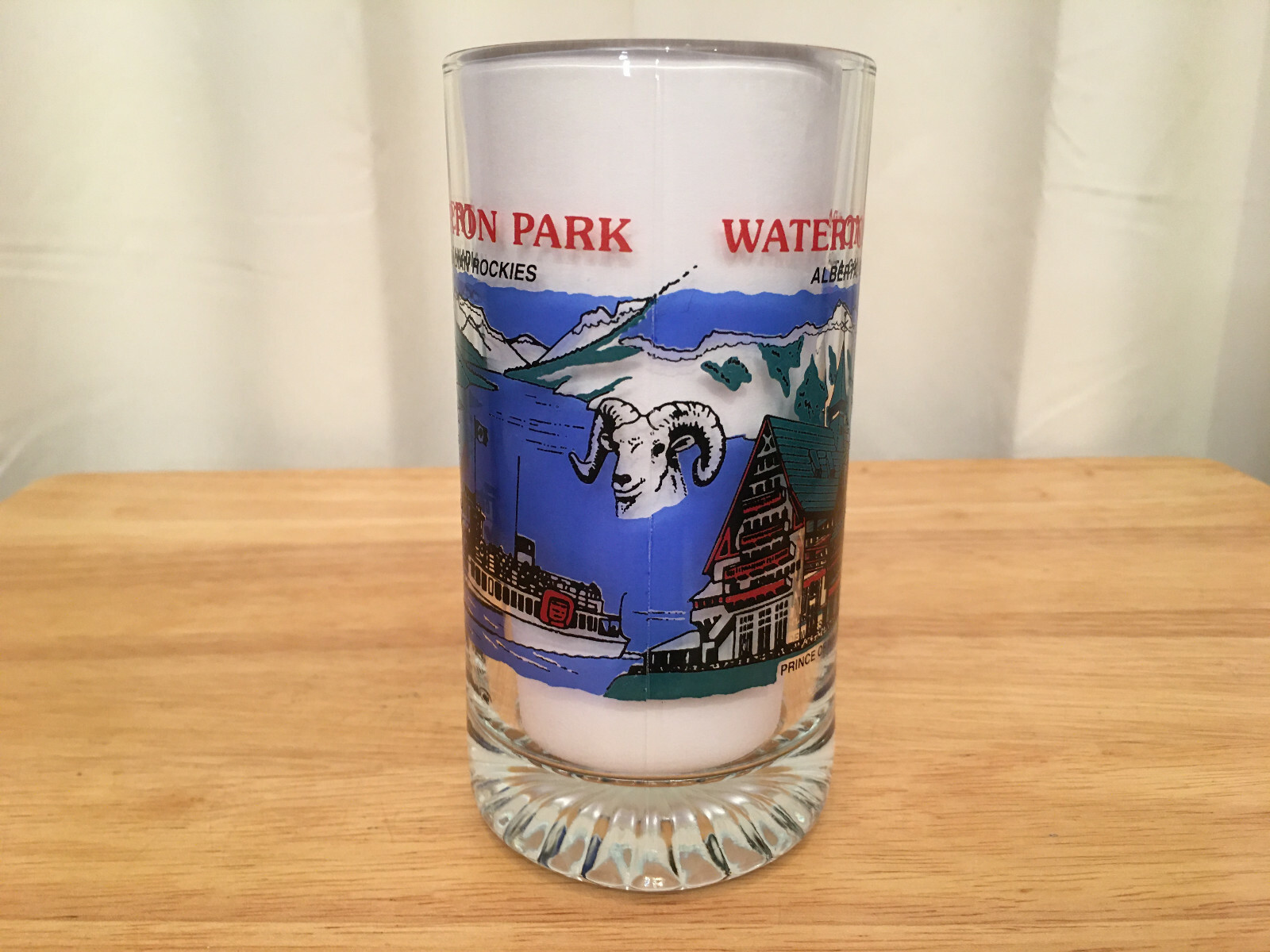Unbranded Vtg. Canadian Rockies / Alberta Canada Waterton Park 12 oz. Beer Mug