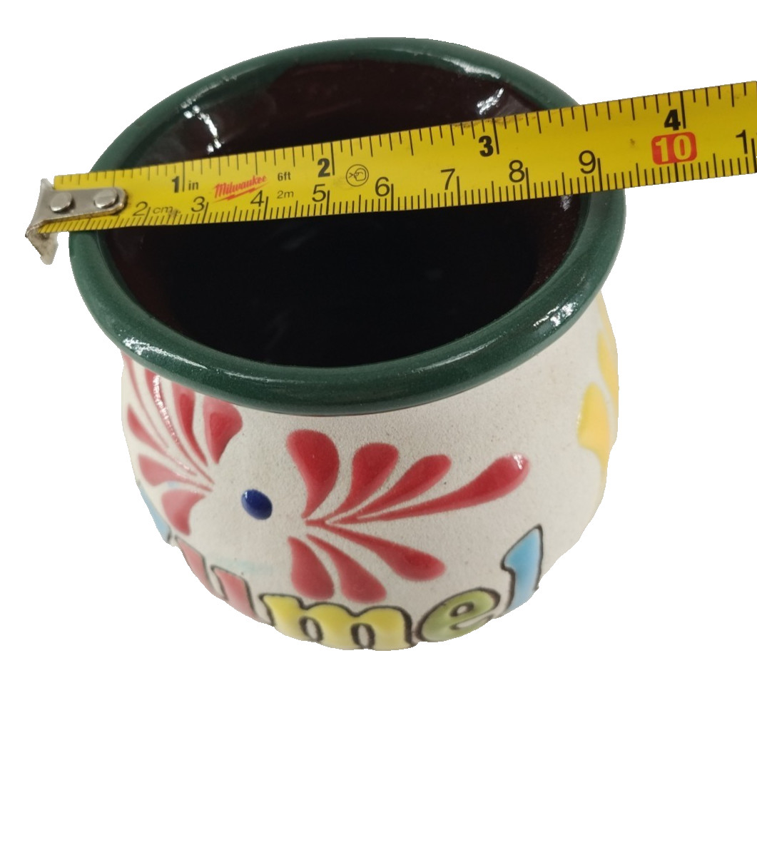 COZUMEL MEXICO Beautiful Handpainted Coffee Cup Pottery Mug Multicolor Souvenir