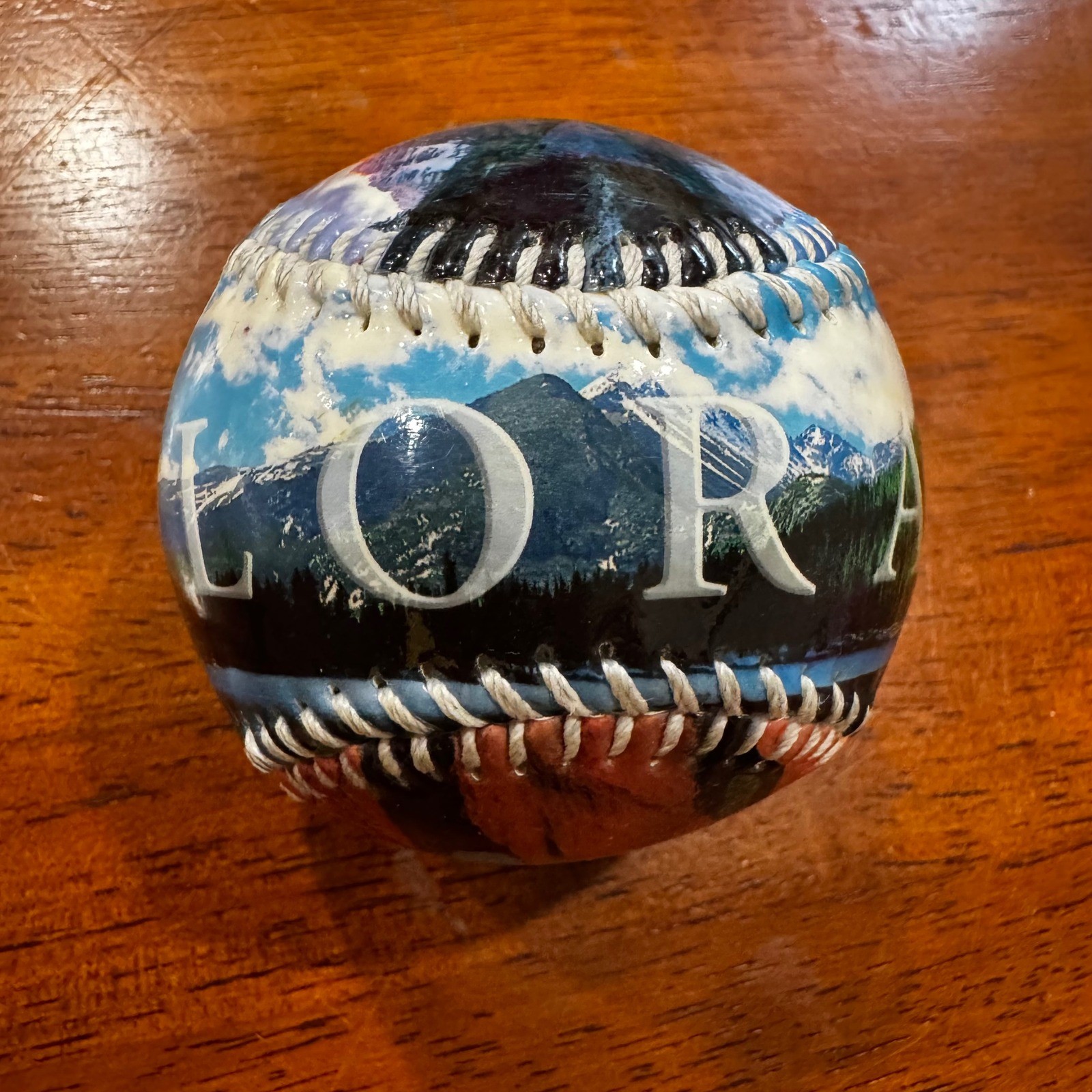 Colorado Souvenir Baseball Rocky Mountains Denver Skyline Garden of the Gods