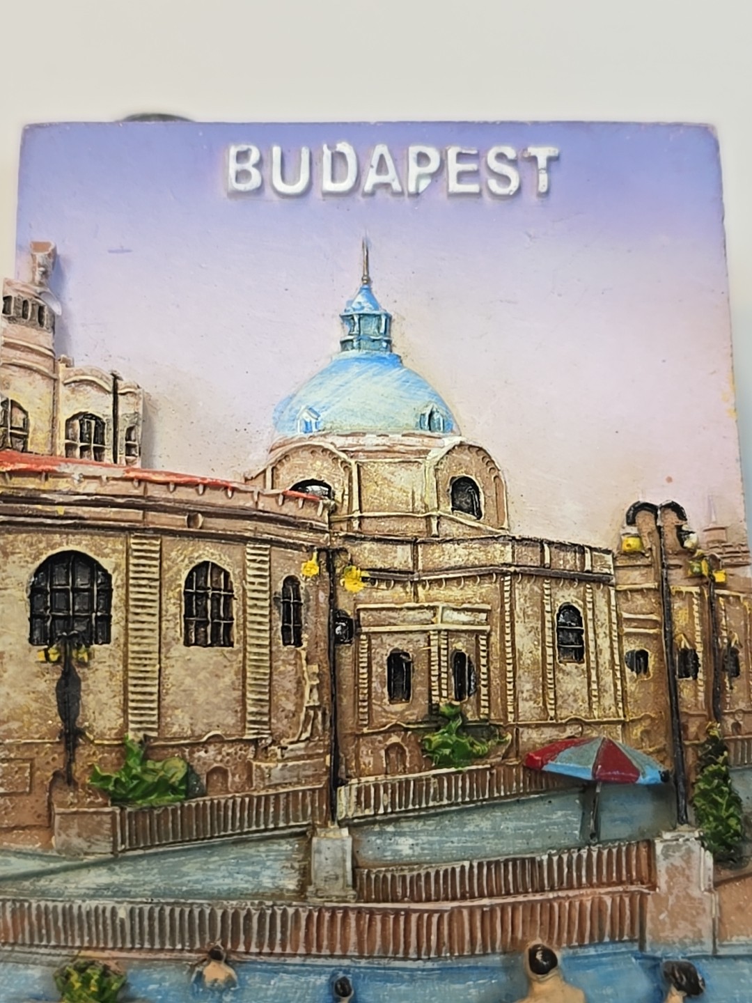Budapest Travel Souvenir Fridge Magnet Hungary Szechenyi Thermal Baths 3-D Resin