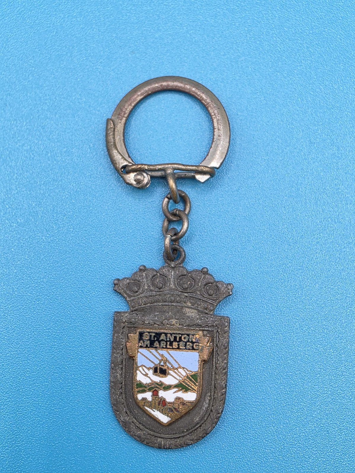 Vintage Keychain St. Anton Am Arlberg Ski Resort In Austria – Gute Fahrt!