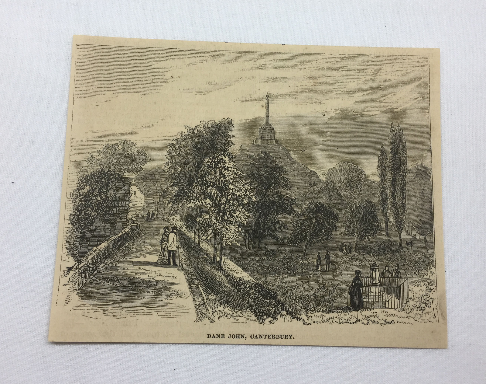 1870 magazine engraving ~ DANE JOHN, CANTERBURY