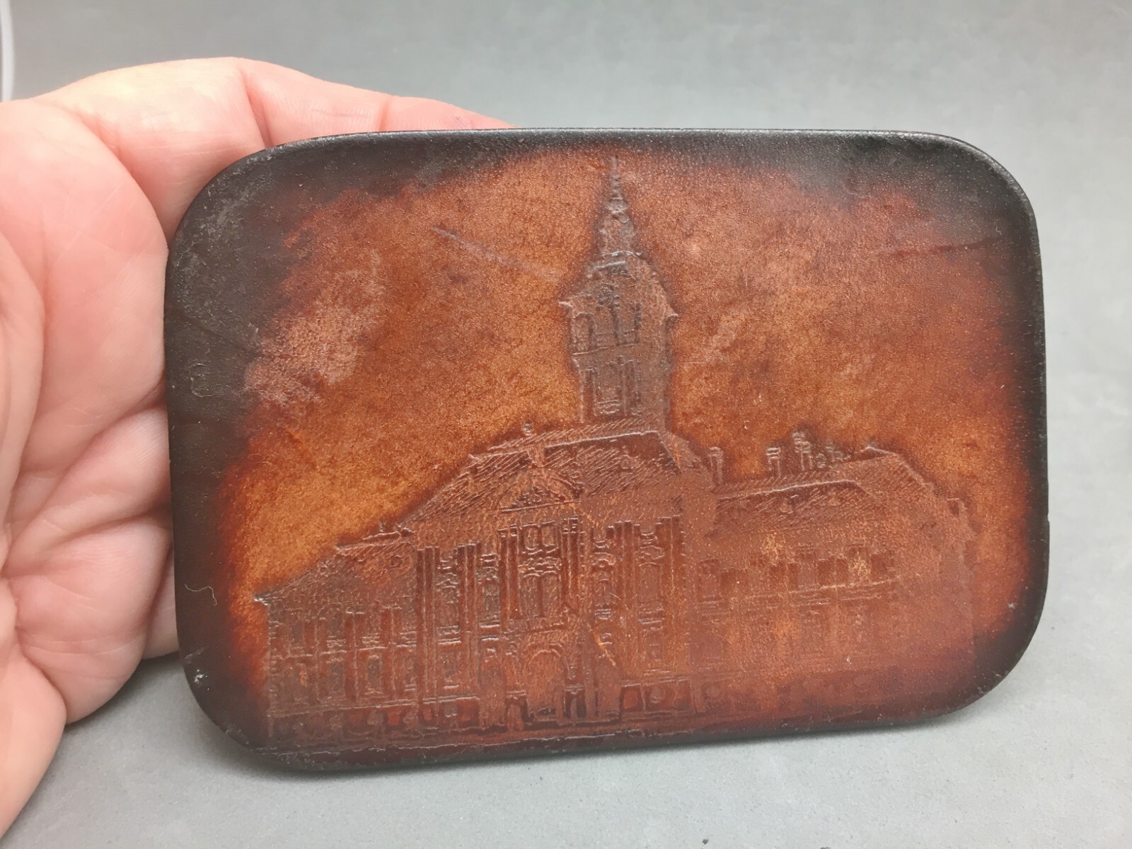 Souvenir Szeged Budapest Hungary Tooled Leather Jewish Quarter Ghetto Cathedral