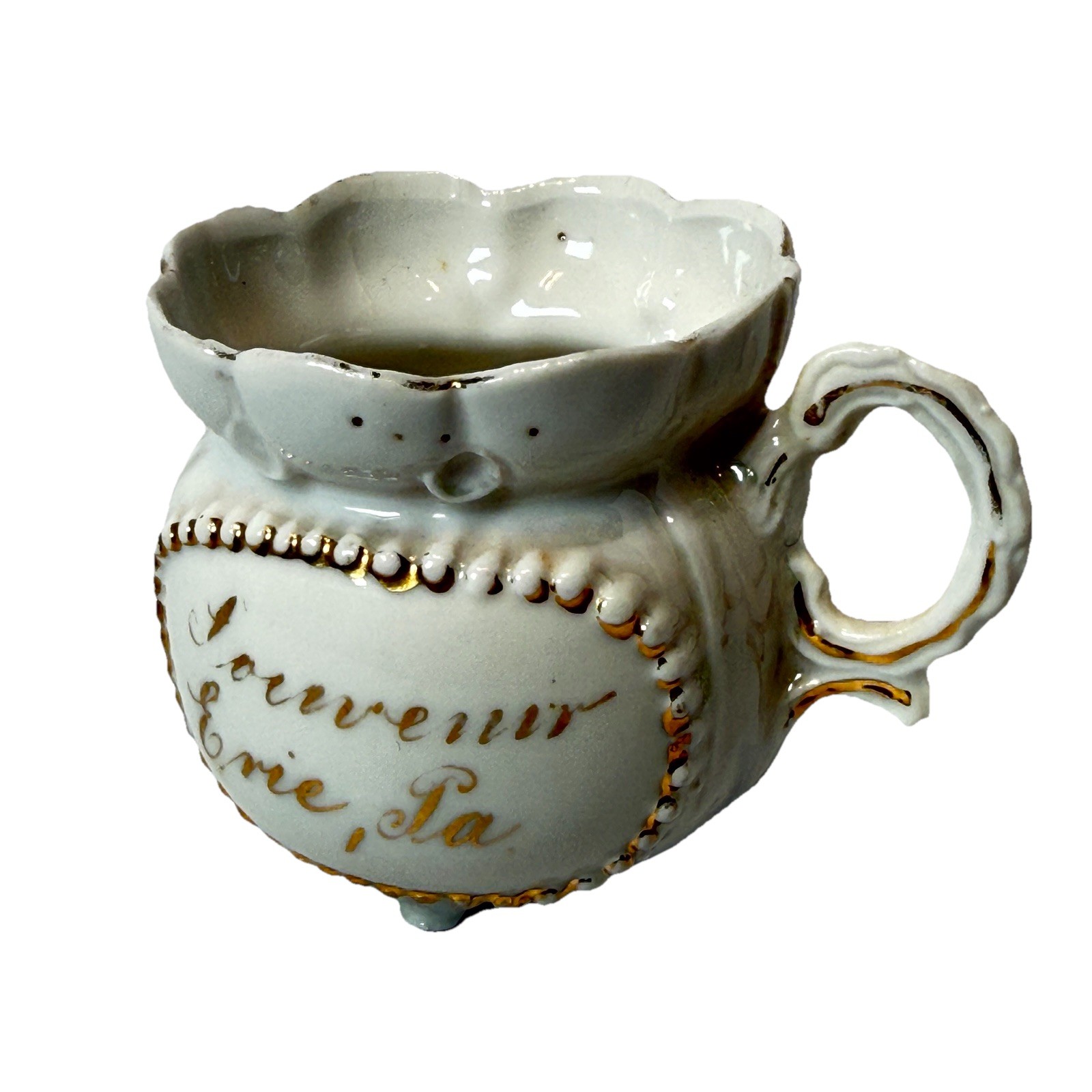 ERIE Pennsylvania PA Antique Souvenir TRINKET BOWL CUP MUG