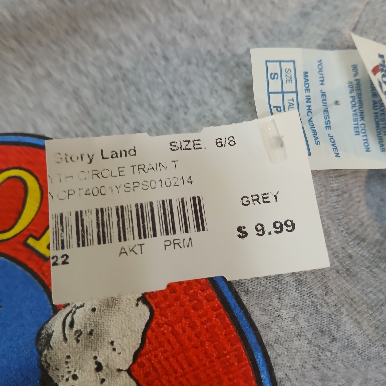 STORY LAND New Hampshire KIDS small T-Shirt White Mountains NH Gray S Child Tee