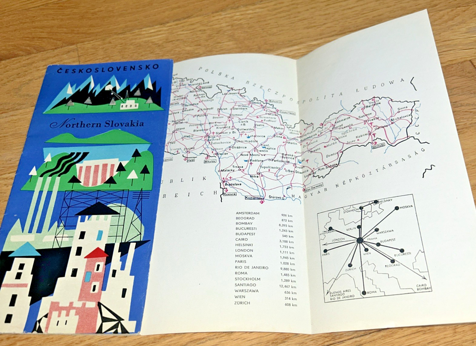 1960 CZECHOSLOVAKIA NORTHERN SLOVAKIA Brochure / Map