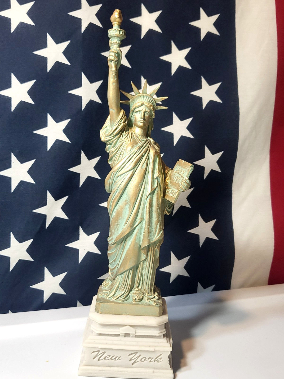 Statue of Liberty Replica -14 Inches Tall -Genuine New York City Souvenir