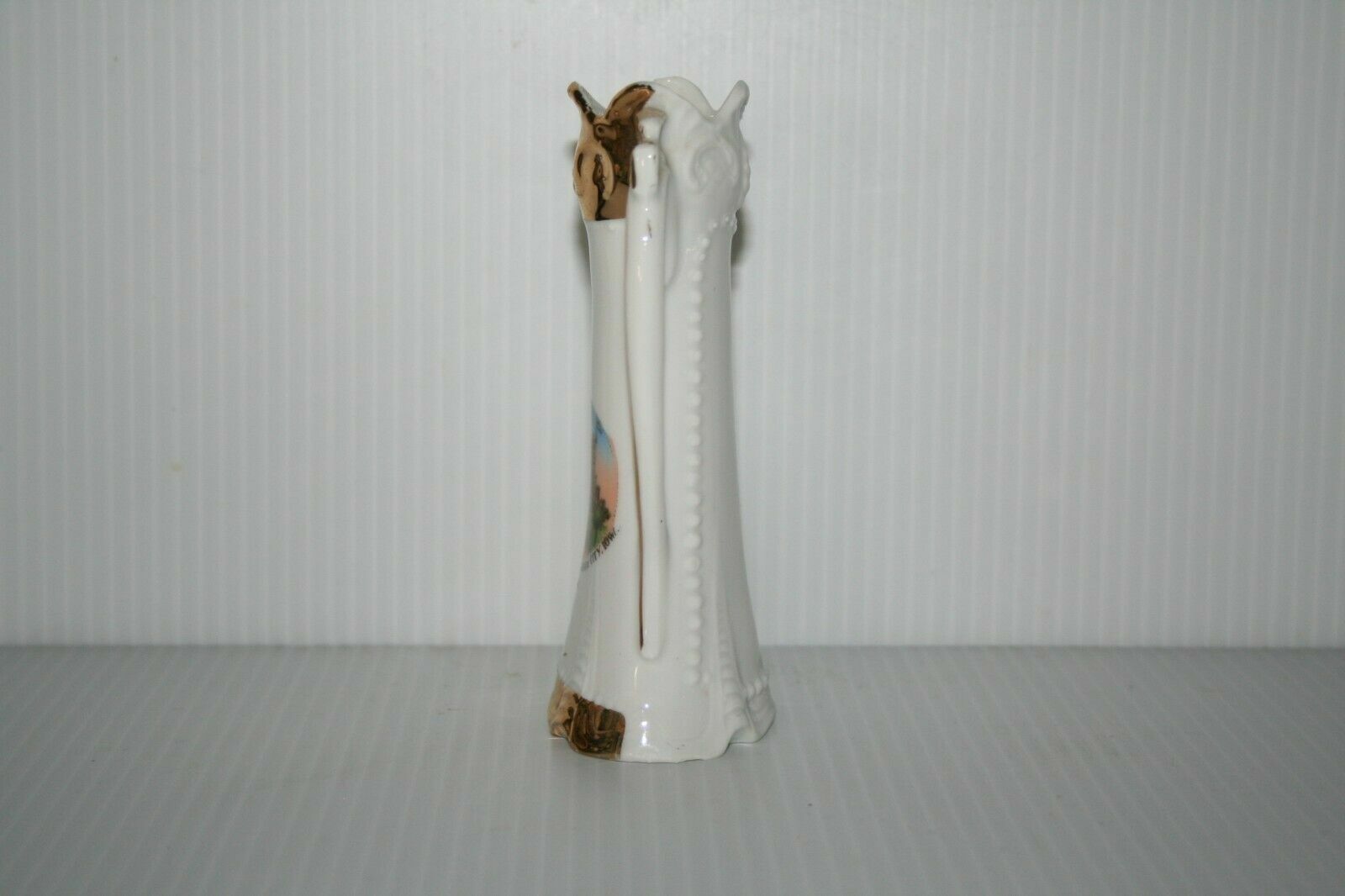 Lot 4 Iowa Souvenir Art Pottery 2 Vases Toothpick Holder Shot Glass Stein Mug