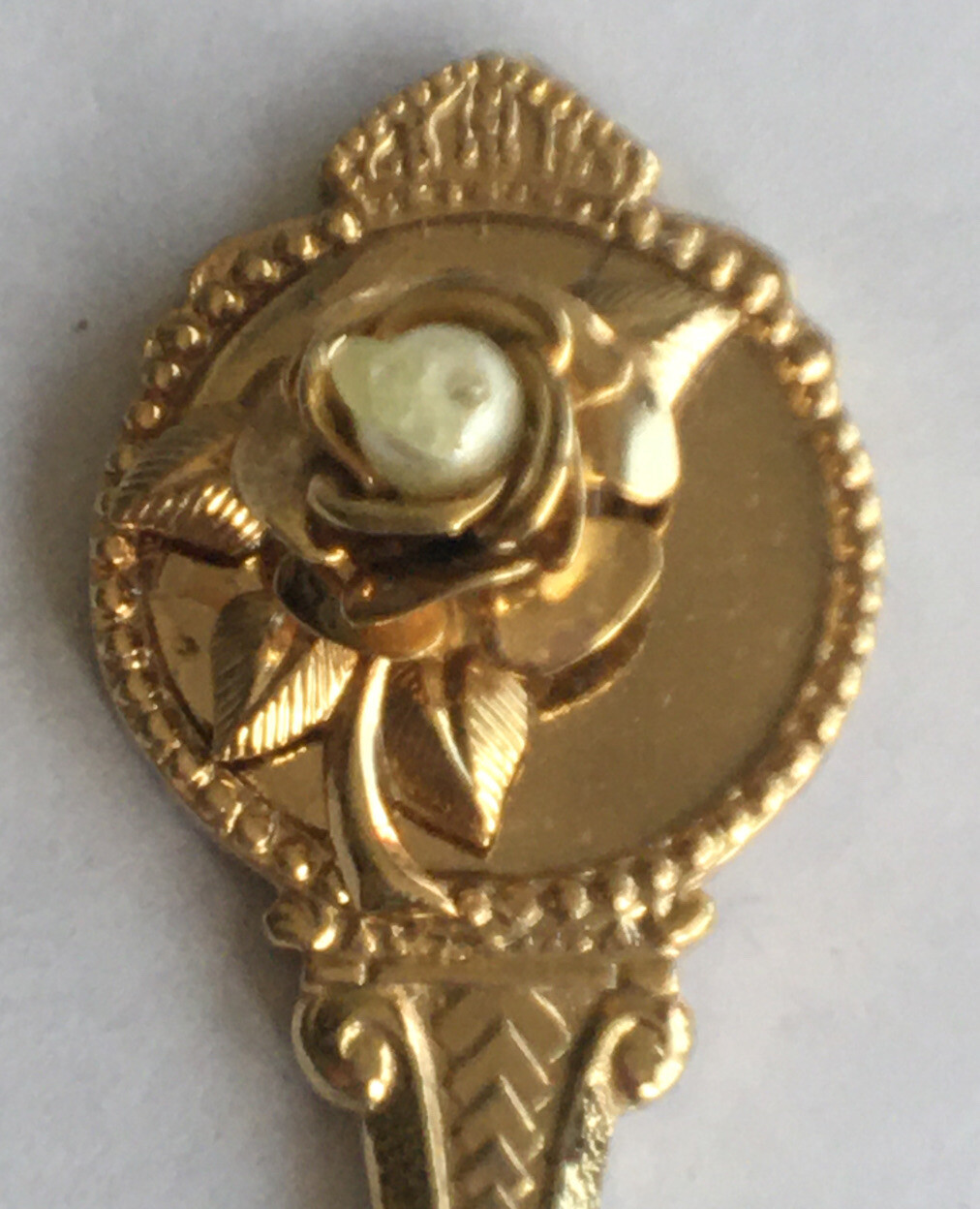 Vintage Souvenir Spoon US Collectible Quincy Illinois Dogwood