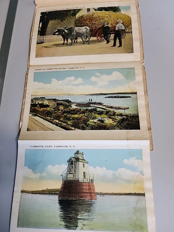 Vintage 1920s Canada Souvenir Foldout Nova Scotia 18 Pictures