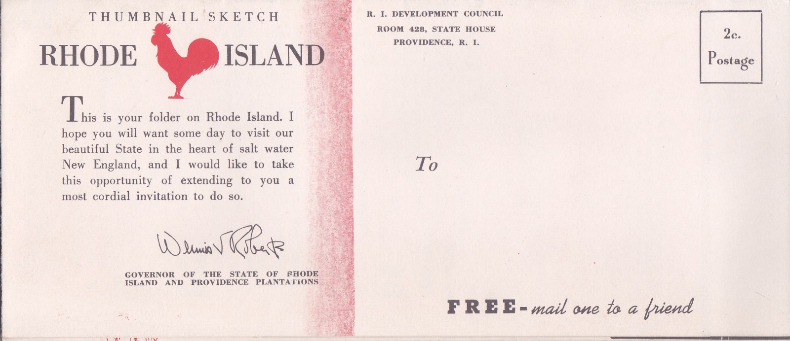 1951 Rhode Island History and Statistics Brochure