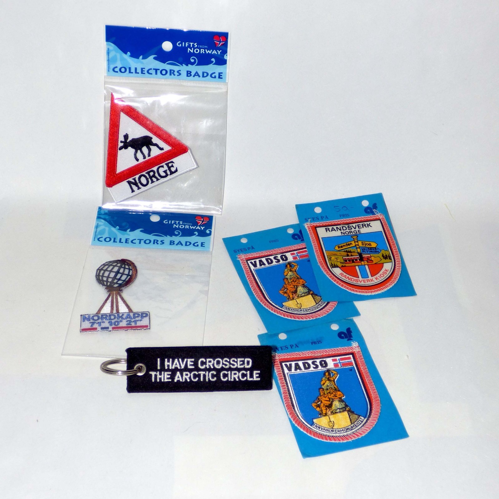 Vintage Norway Travel Patches Lot North Cape Arctic Circle Vadso Randsverk