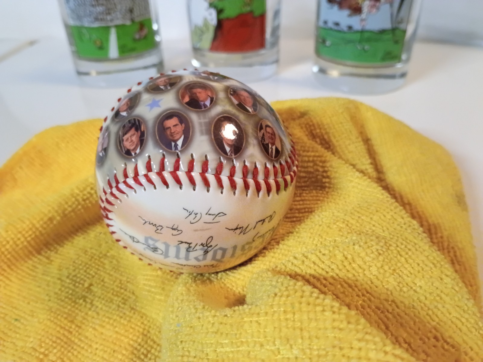 The Presidents Of The United States Baseball Souvenir Lincoln,Obama,Bush,Kennedy