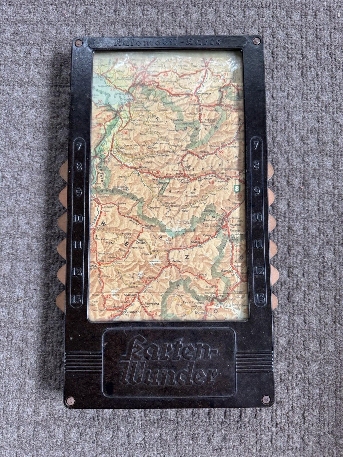 Vintage Austria KARTEN-WUNDER Automobile Car Road Map Bakelite