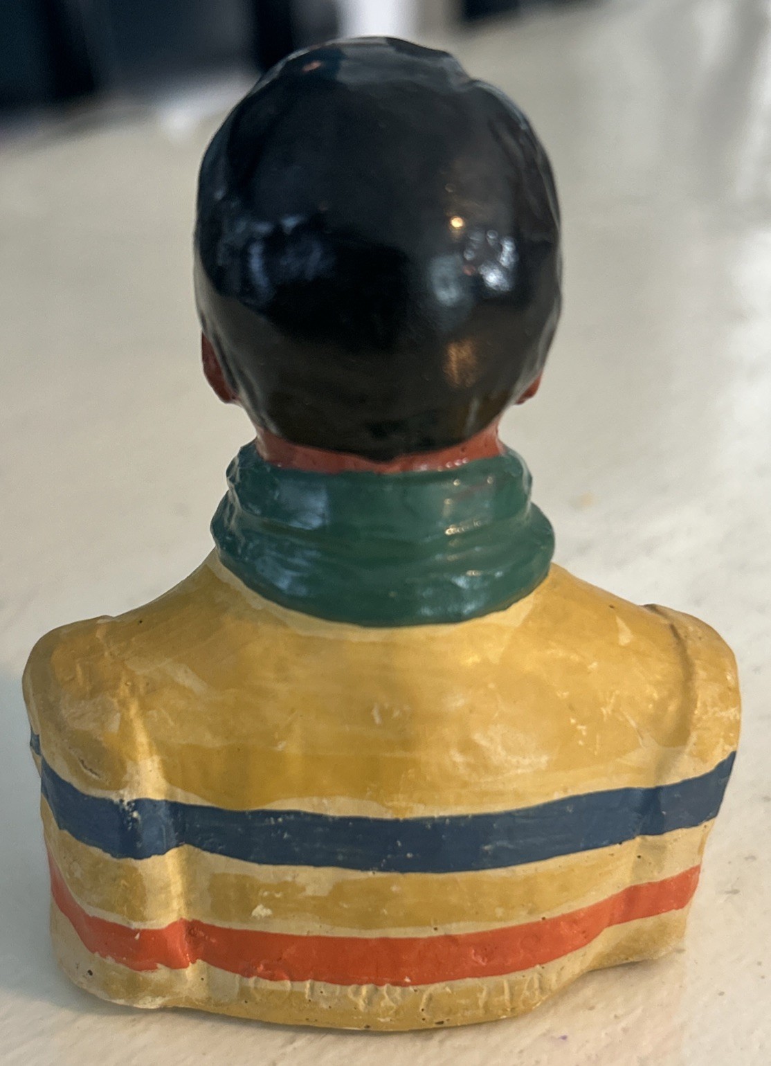 Vintage Florida Seminole Indian Man 3” Bust Hand Made Palm Beach, FLA. Rare HTF
