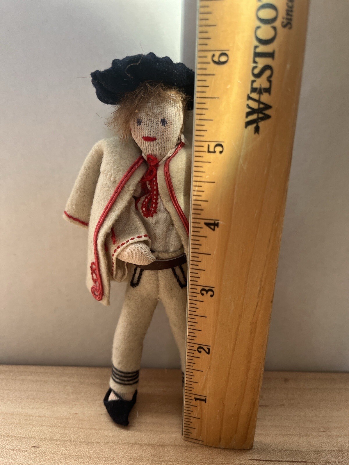 CULTURAL SOUVENIR CLOTH DOLL EASTERN EUROPE 6” VTG
