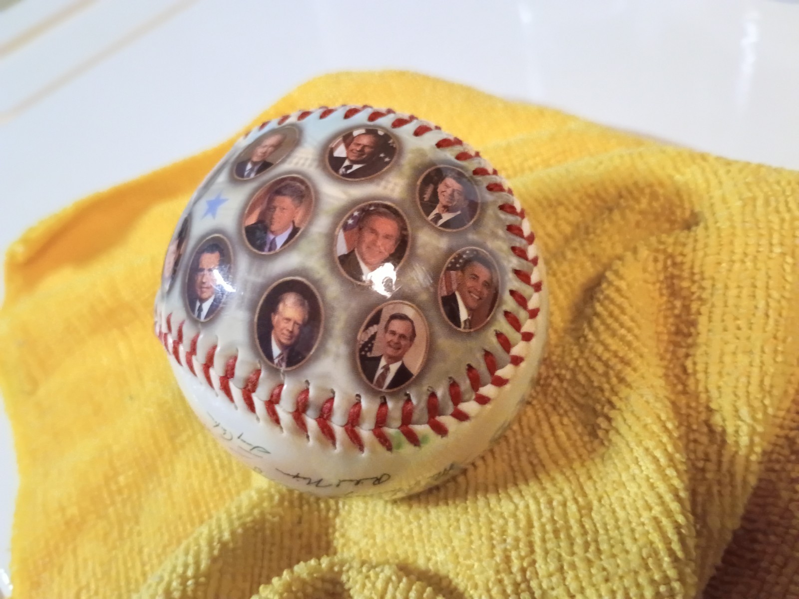 The Presidents Of The United States Baseball Souvenir Lincoln,Obama,Bush,Kennedy
