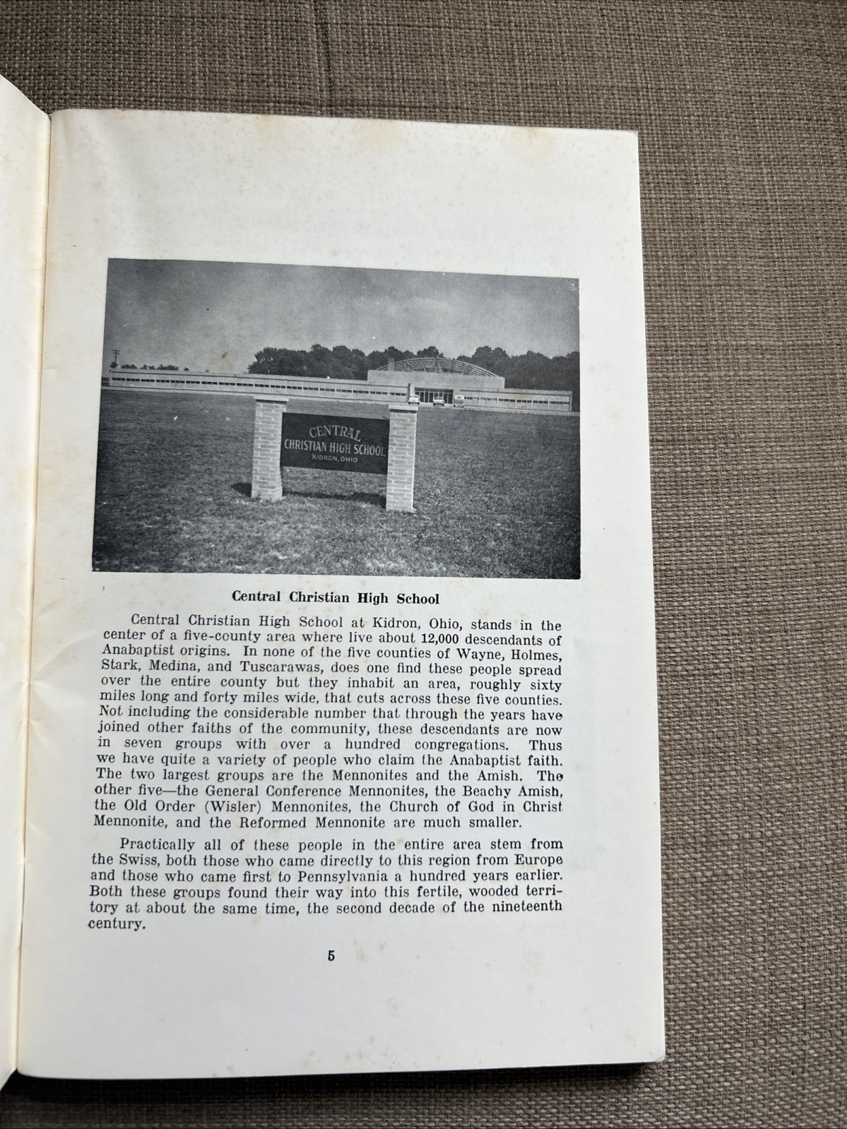 Welcome To Ohio – 1962 Mennonite World Tour – Kidron Ohio Tourism Booklet Amish