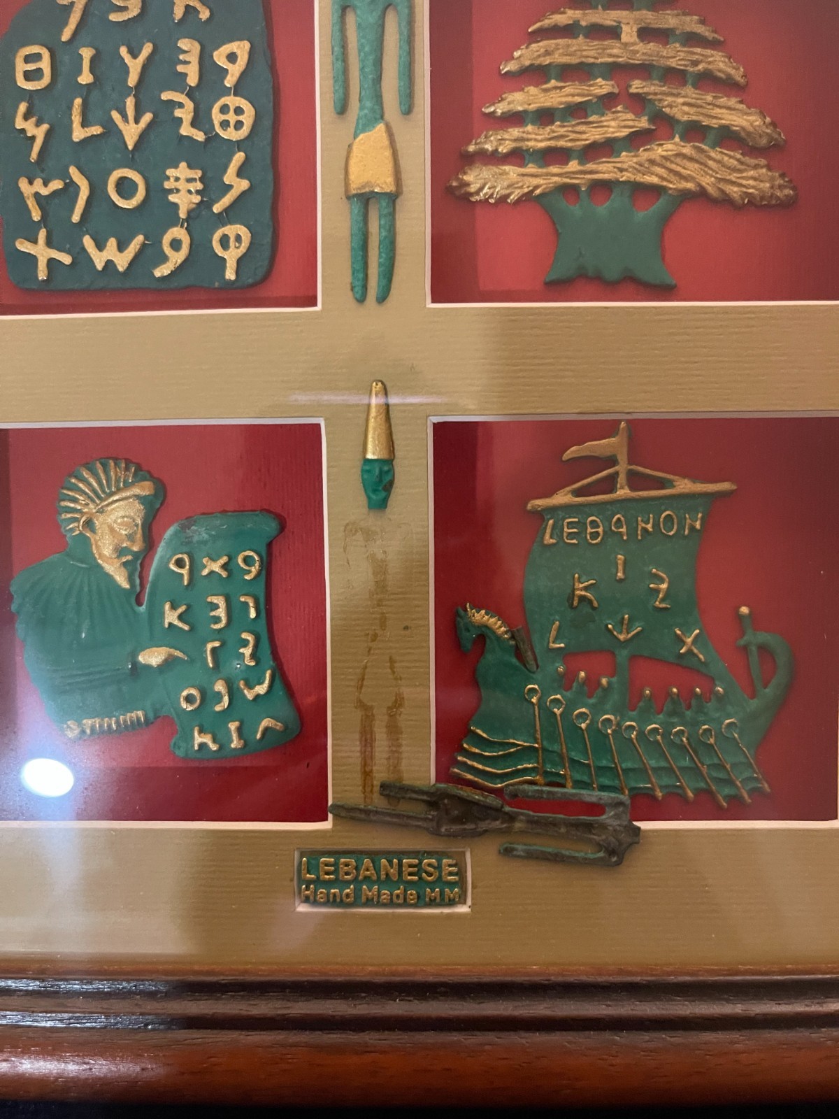 Handmade wooden luxurious Phoenician souvenir